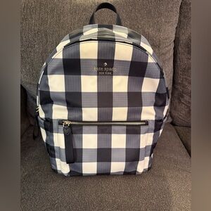 Kate Spade Chelsea Gingham Backpack Like New